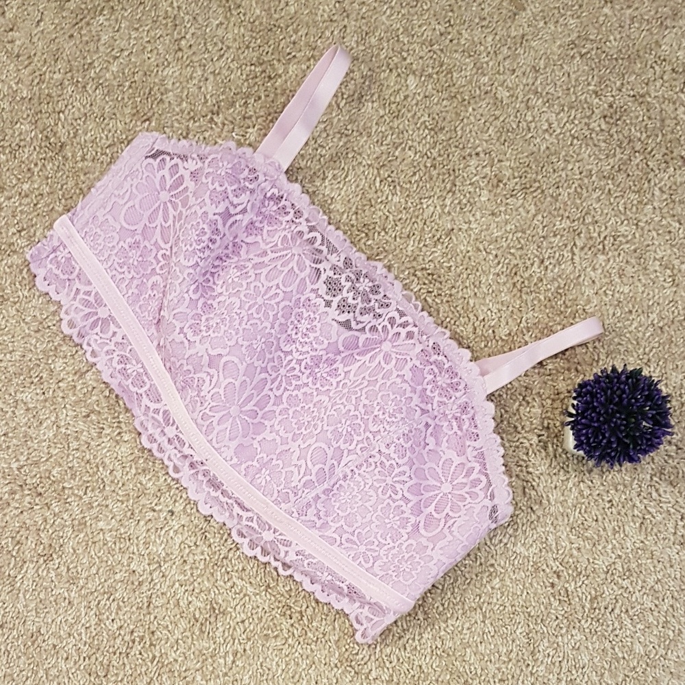Peek a boo overlay bra